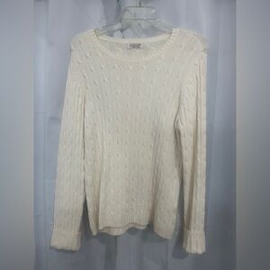 St. John's Bay Cream Cable Knit Sweater